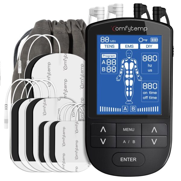 Comfytemp 4-Kanal TENS/EMS Muskelstimulator mit 24 Modi – Schmerztherapie für Ganzkörper