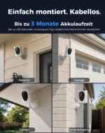 VIRTAVO 2K 3MP Akku-Überwachungskamera – Kabellos mit Starlight-Nachtsicht & PIR-Sensor – Bild 3