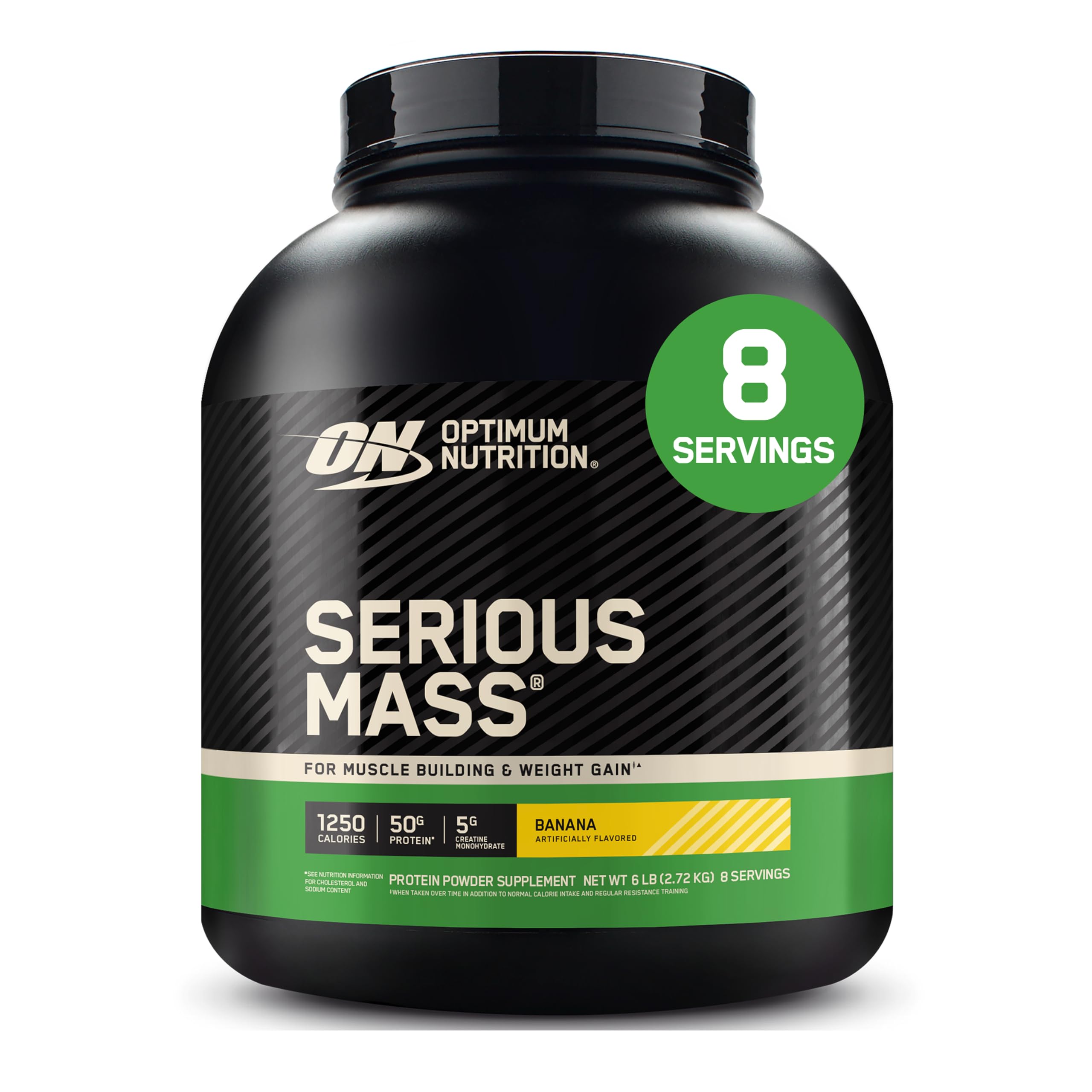 71LY9EqQ7mL._SY2560_.jpg Optimum Nutrition Serious Mass 2.73kg – Weight Gainer Banane mit 1.250 kcal pro Portion – Bild 1