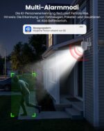 Cinnado Überwachungskamera Aussen Solar 2K – Akku WLAN Kamera 360° mit PIR & Farbnachtsicht – Bild 5