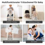 Onasti Tritthocker 2-Stufen Höhenverstellbar – Kinderschemel mit Handgriff für 1,5–6 Jahre – Bild 5