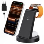 KLiHD 3-in-1 Wireless Ladestation – Schnellladen für iPhone, Apple Watch & AirPods mit 18W