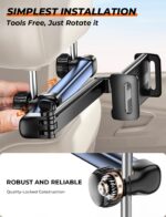 TRYONE Tablet Halterung Auto Kopfstütze 46cm – 3-in-1 Universalhalter für iPad & Smartphones – Bild 9