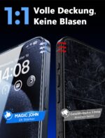 MAGIC JOHN Displayschutz iPhone 15 Pro – 2er Set mit Auto-Dust-Eliminierung & 9H Härte – Bild 7