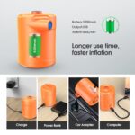 SUPPOU Elektrische Luftpumpe 5200mAh – Schnell-Inflator mit 3 Düsen für Pool & Luftmatratze – Bild 4