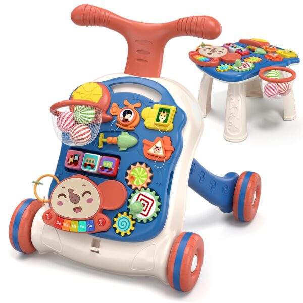QDRAGON 3in1 Lauflernwagen mit regelbarer Geschwindigkeit – Gehhilfe für Babys 12-36 Monate
