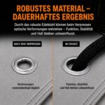 CRAFTUS Ösenzange Set mit 200 Metallösen Ø 10mm – Profi-Ösenpresse aus gehärtetem Stahl – Bild 4