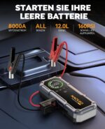 NACKEO 8000A Auto Starthilfe mit Kompressor 160PSI – 20000mAh Powerbank für 12V Fahrzeuge – Bild 2