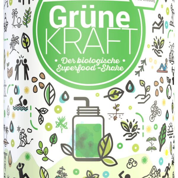 Volksshake BIO Grüne Kraft 400g Smoothiepulver – Bio-Qualität vom Bodensee Made in Germany