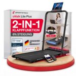 Sportstech sWalk Lite Plus – 2-in-1 Klappbares Laufband bis 12 km/h mit App-Steuerung