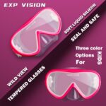 EXP VISION Kinder-Taucherbrille 180° Panorama mit Nasenschutz – Schnorchelmaske für 4-16 Jahre – Bild 3