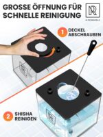 M. ROSENFELD Shisha Set Komplett mit HMD, LED-Beleuchtung & Tragetasche – Premium Komplettset – Bild 6