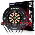 WINMAU Blade 6 Professionelle Dartscheibe mit Surround & 2 Dart-Sätze – WDF-zugelassen