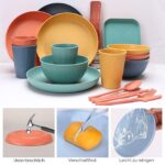 48-teiliges Kunststoff-Geschirr Set CSYY – Bruchsicheres Camping & Picknick Besteck für 4 Personen – Bild 7