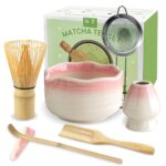 JBER Matcha Set 7-teilig – Bambus Whisk & Keramikschale für authentische japanische Teezeremonie