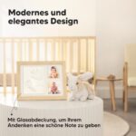 KeaBabies Baby Handabdruck & Fussabdruck Set – Premium Gipsabdruck Bilderrahmen in Esche – Bild 5