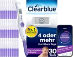 Clearblue Ovulationstest Fortschrittlich & Digital – 30 Tests mit kostenloser App für Kinderwunsch