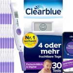 Clearblue Ovulationstest Fortschrittlich & Digital – 30 Tests mit kostenloser App für Kinderwunsch