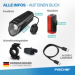 Fischer Twin Stop 100 Lux LED-Beleuchtungsset – StVZO-zugelassen mit Sensormodus – Bild 8