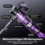 Lubluelu Akku-Staubsauger 48KPa – Kabellos bis 50 Min für Hartboden & Tierhaare – Bild 3
