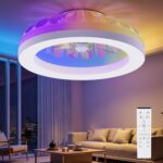 Ateroll Deckenventilator Ø48cm mit RGB-Beleuchtung – 6 Windsstufen, dimmbar, Fernbedienung