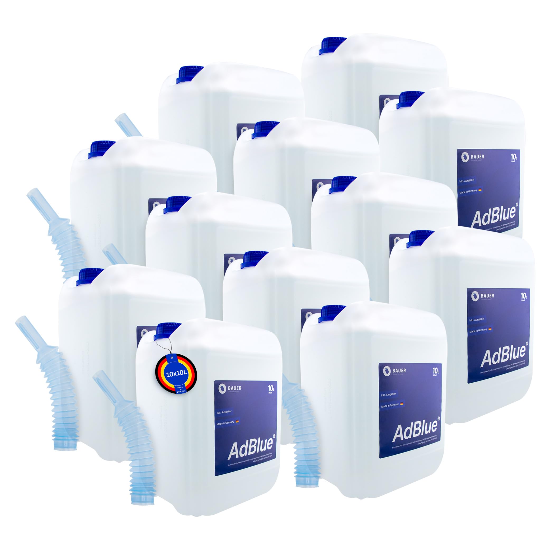71ME6MbR-aL._SY2083_.jpg Bauer Blue AdBlue 100L – Premium Harnstofflösung 10x10L Kanister für Diesel – Bild 1