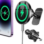 Coolpow MagSafe Autohalterung mit 15W Wireless Charging – Handyhalter für iPhone 16–12