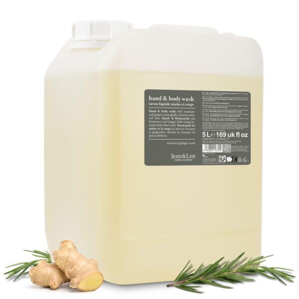 Jean & Len Hand & Body Wash Rosemary & Ginger – 5L Nachfüllkanister