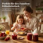 ComSaf 240ml Einmachgläser 24er-Set mit Rot-Weiss Deckel – Luftdichte Marmeladengläser – Bild 2