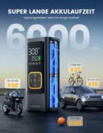 Lamicall Elektrische Luftpumpe 150PSI – Akku Kompressor für Auto, Fahrrad & Motorrad – Bild 4