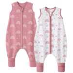 FIEMOL Schlafsack mit Füssen 0,5 Tog – 100% Baumwolle für Babys 3-4 Jahre