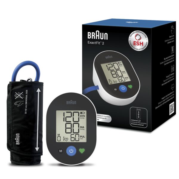 Braun ExactFit™ 2 Oberarm-Blutdruckmessgerät – Klinisch geprüfte Präzision für Zuhause