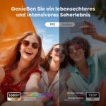 TOPTRO TP2 Mini Beamer 4K – Android 14 Smart Projektor mit 270° Drehbar & WiFi 6 – Bild 7