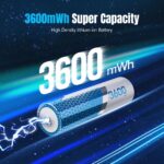 Dracutum AA Wiederaufladbare Lithium Akkus 8er Pack mit Type-C Ladegerät – 3600 mWh, 2000 Zyklen – Bild 2