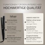 hihair Glätteisen mit Gleam-Flow Ionen-Technologie & LCD-Display – Schnelles Styling für seidig glattes, glänzendes Haar – Bild 9