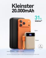 INIU 20000mAh Power Bank – 22.5W Schnellladung mit USB-C Kabel für iPhone & Android – Bild 2