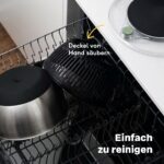 SILBERTHAL Salatschleuder 4,5L Edelstahl mit Kurbelantrieb – Platzsparend & Spülmaschinenfest – Bild 9
