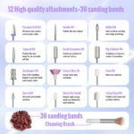 Denabuty Nagelfräser Kabellos 35000 u/min – Professionelles Nail Drill Set mit 13 Aufsätzen – Bild 5