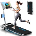 FOUSAE 5-in-1 Laufband mit 9% Steigung & 12 HIIT-Programme – Klappbar für Zuhause