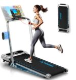 FOUSAE 5-in-1 Laufband mit 9% Steigung & 12 HIIT-Programme – Klappbar für Zuhause