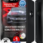 Ivality Magnetischer Kennzeichenhalter Rahmenlos – TÜV geprüft bis 350 km/h
