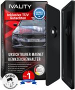 Ivality Magnetischer Kennzeichenhalter Rahmenlos – TÜV geprüft bis 350 km/h