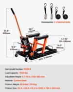 VEVOR Hydraulischer Motorradheber 700 kg – Hebebühne mit 120-385 mm Hubbereich – Bild 7