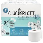 Glücksblatt Toilettenpapier 75er Box, 3-lagig – Premium Klopapier aus Deutschland