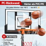 Yohood Basketballkorb 100–305 cm Höhenverstellbar – Outdoor Ständer mit bruchsicherer PC-Rückwand – Bild 2