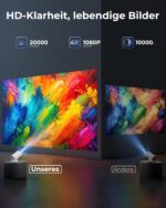 Einyoumily Mini Beamer 4K mit 20000 Lumen & Android 14 – Tragbarer Heimkino-Projektor – Bild 4