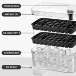 Eiswürfelform mit Deckel für 200 Eiswürfel – Stapelbarer Behälter für Whisky & Cocktails – Bild 4