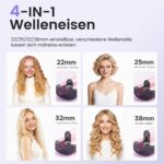 Raglory 4-in-1 Welleneisen 22/25/32/38 mm mit Keramikbeschichtung & LED-Anzeige – Lockenstab für Beach Waves & Mermaid Waves – Bild 2