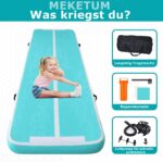 MEKETUM Aufblasbare Gymnastikmatte 2–10 m – Rutschfest & strapazierfähig für Training & Yoga – Bild 5