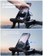 Lamicall Handyhalterung Fahrrad & Motorrad mit 1s Schnellspanner – Universal 360° Halter für iPhone & Samsung – Bild 4